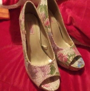 Multi colored open toe